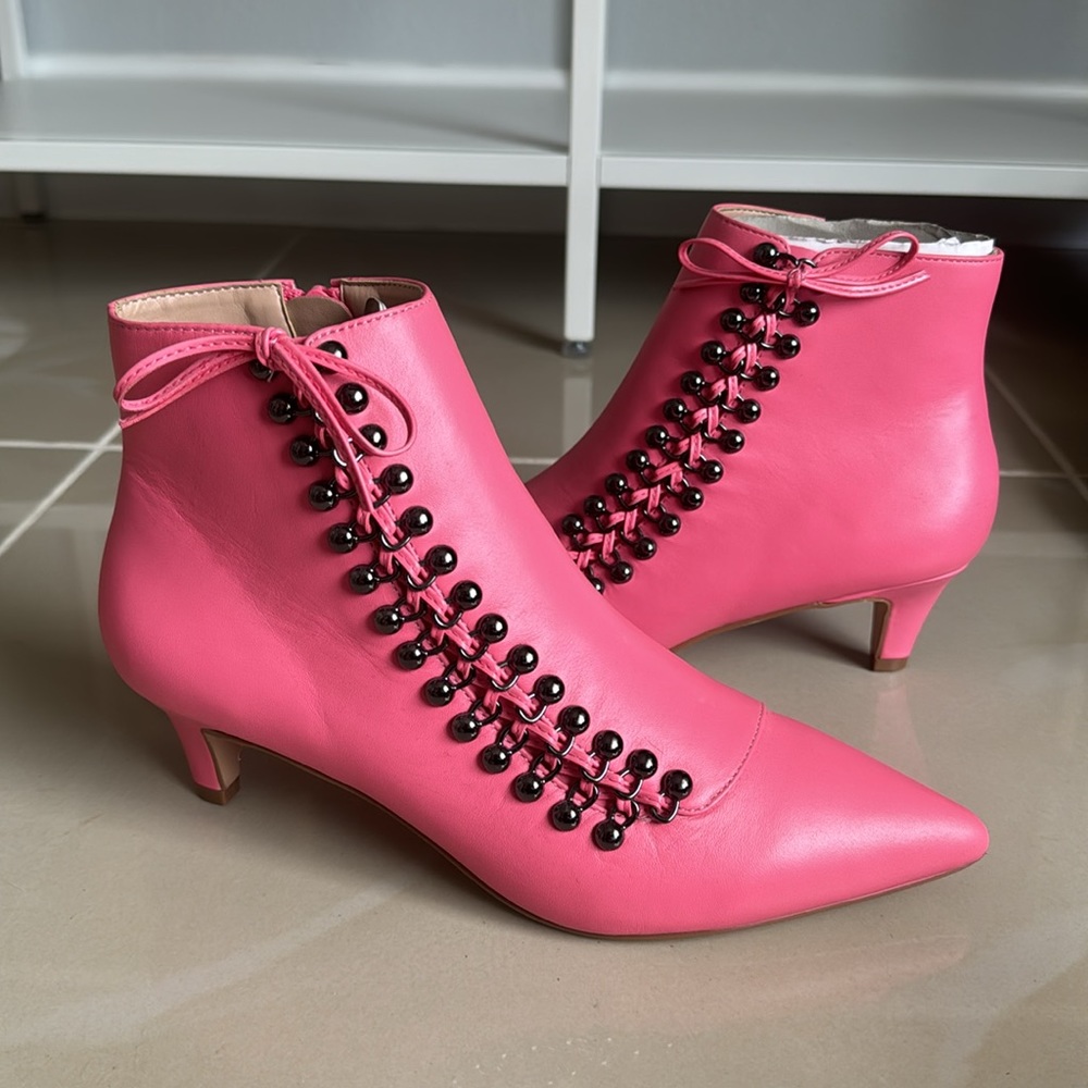 Brand new Kurt Geiger Pink Pointed Toe Ankle Boot Booties